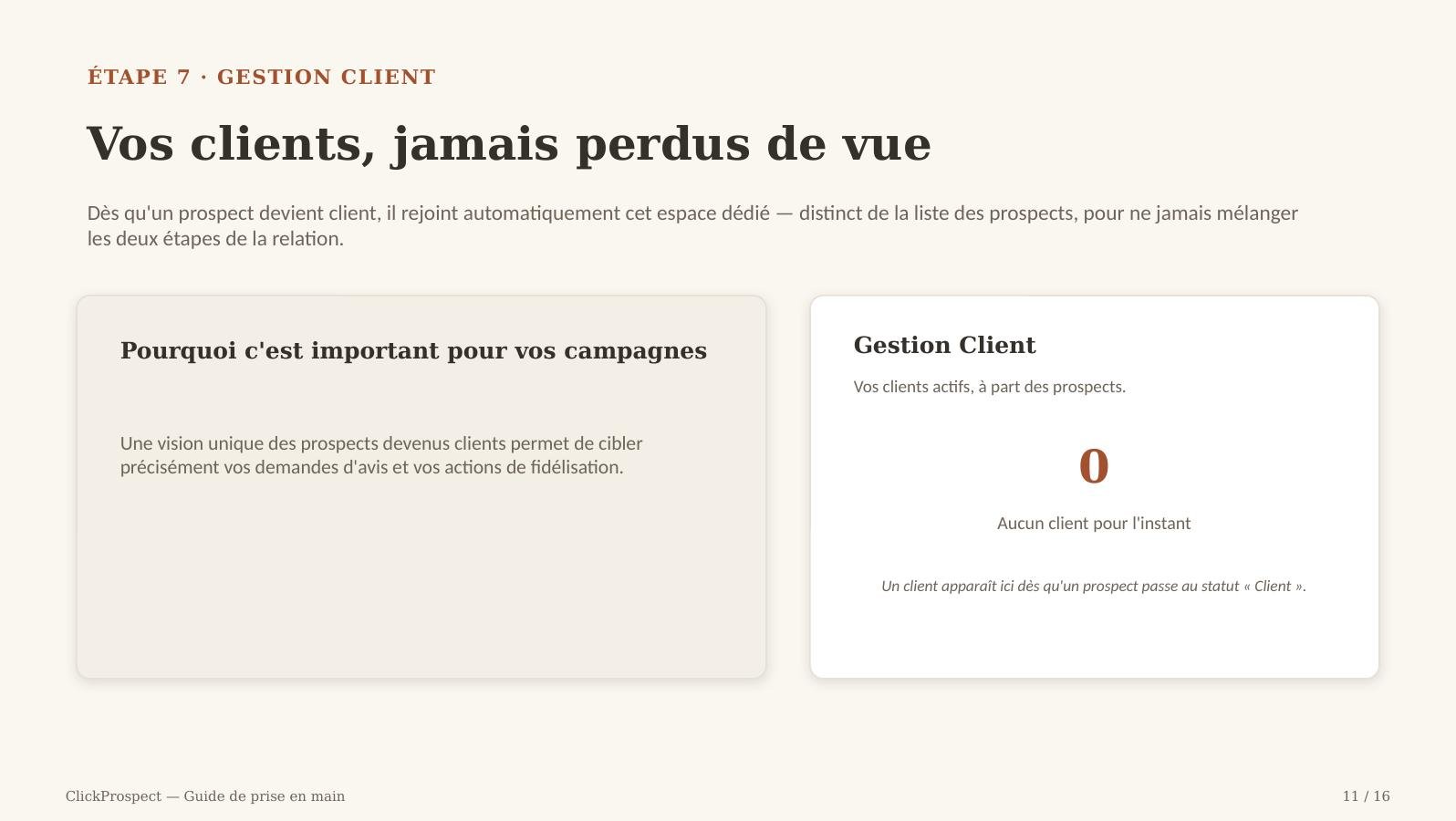 Guide ClickProspect — écran 11 sur 16